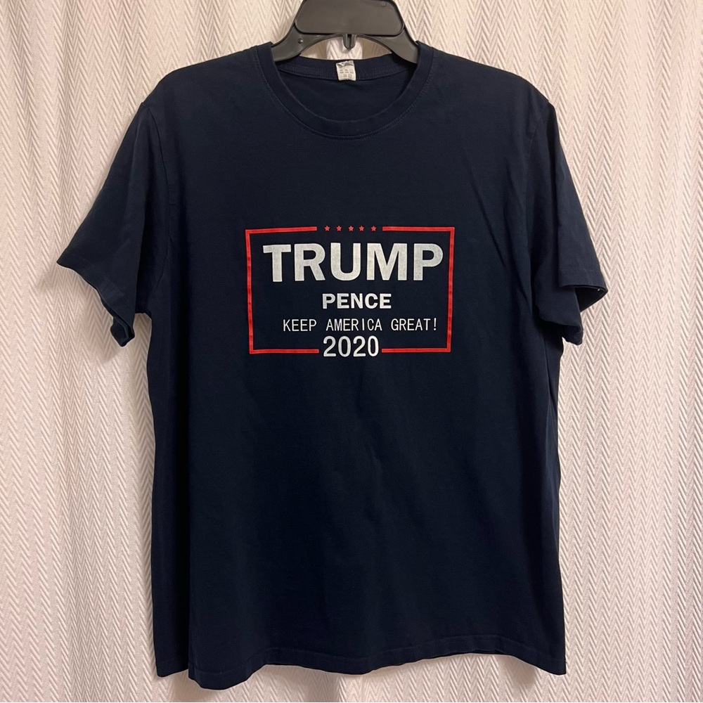 2020 Trump Pence Keep America Great Navy Graphic T-Shirt 2XL